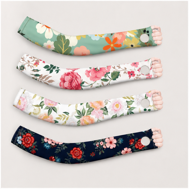 Gardening Sleeves Farm Sun Protection Cooling Arm Sleeves to Cover Arm for Women - back view