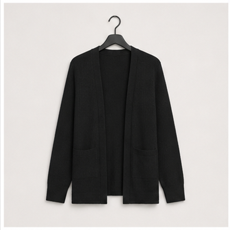 Women's Lightweight Cardigan Long Sleeve Open Front Casual Sweater Cardigans with Pockets - front view