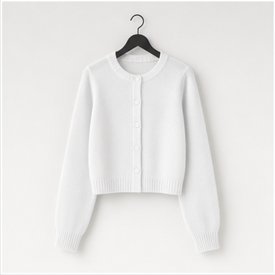 Cropped Cardigan Bolero Shrug for Women, Button Down Long Sleeve Knit Sweater for Dresses, for Jeans, XS to XL - front view