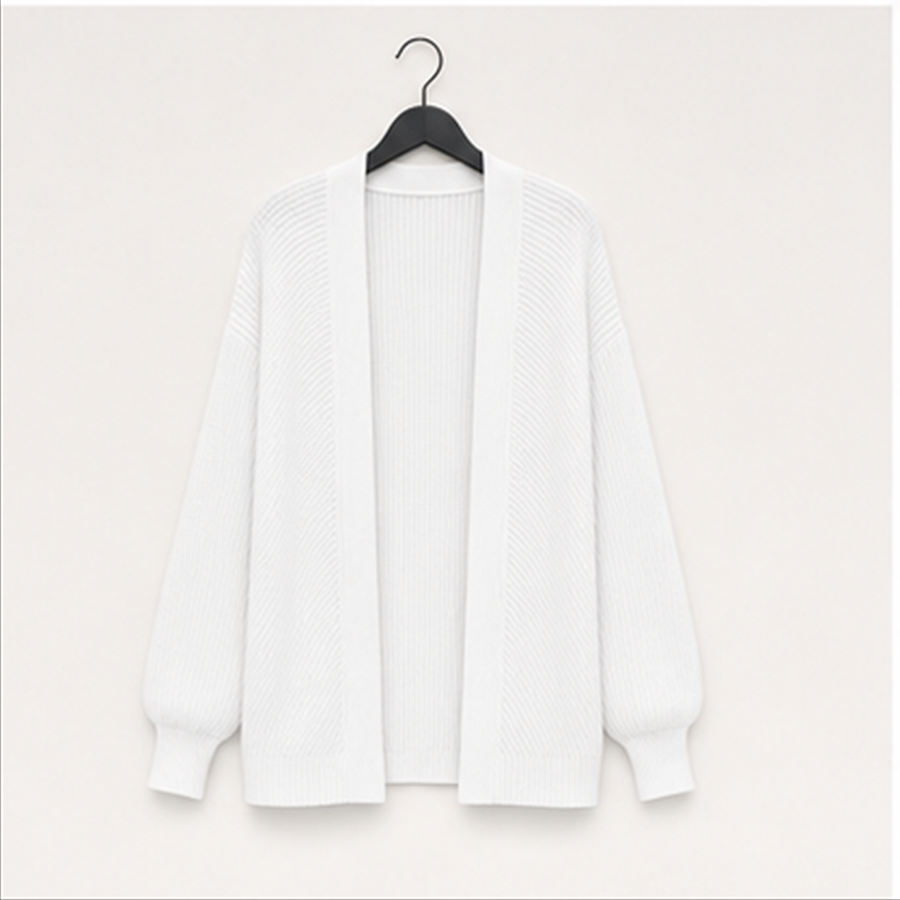 Women's Cardigan Shrugs Long Batwing Sleeve Knitted Cropped Bolero Open Front Casual Elegant Cardigans for Dresses - front vi
